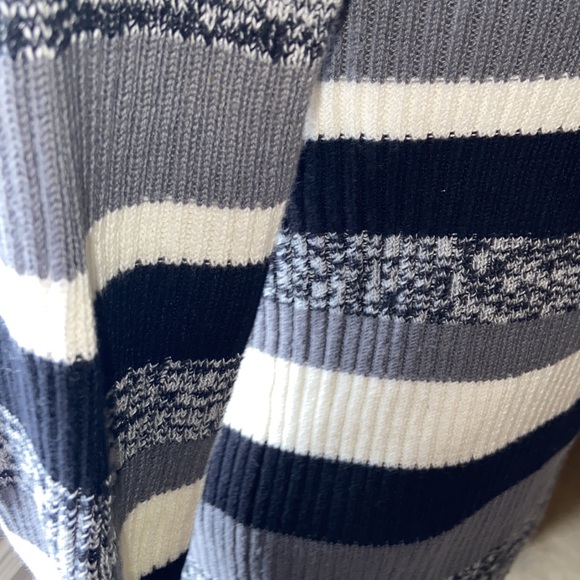 PM 100% COTTON STUDIO WORKS PETITE TURTLENECK BLACK GRAY CREAM EUC - Picture 4 of 8